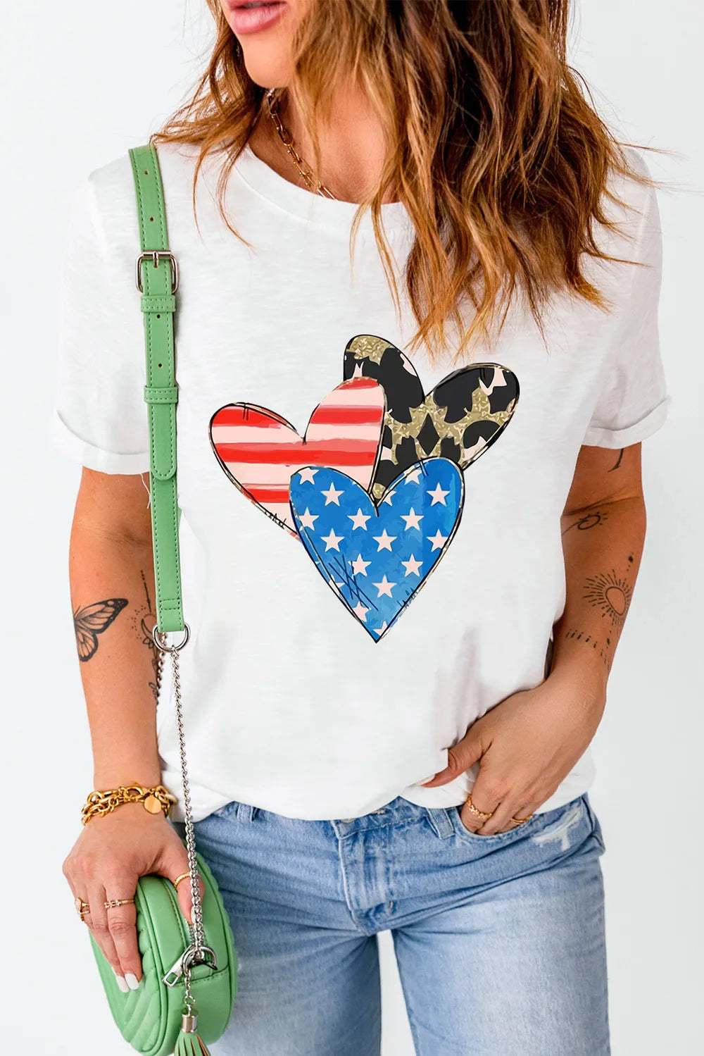 Heart Round Neck Short Sleeve T-Shirt – Trendsi | ClozArt