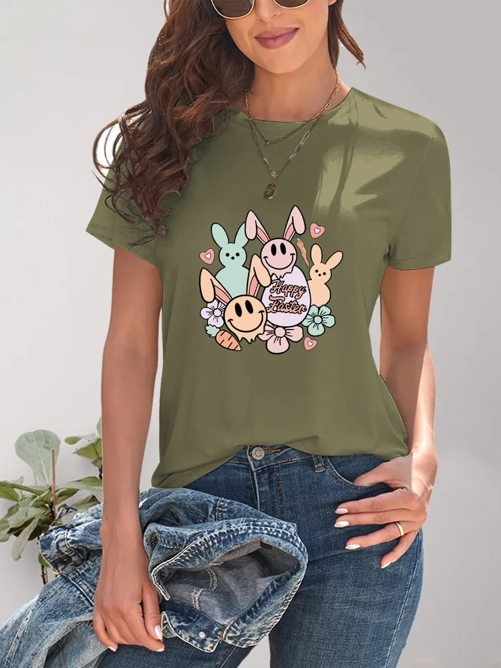 Graphic Round Neck Short Sleeve T-Shirt – Trendsi | ClozArt