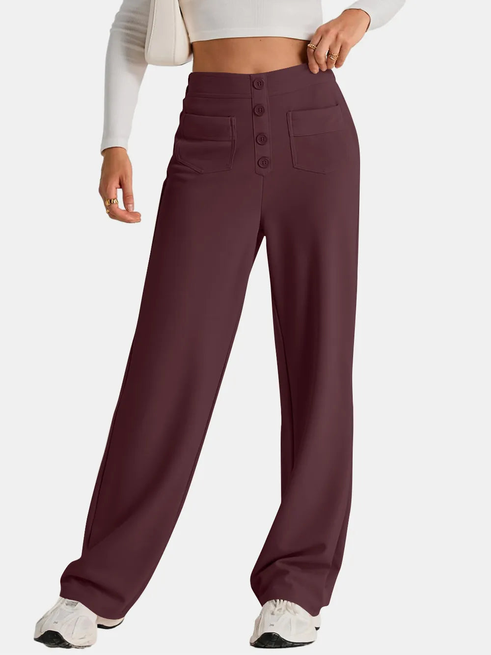 High Waist Wide Leg Pants – Trendsi | ClozArt