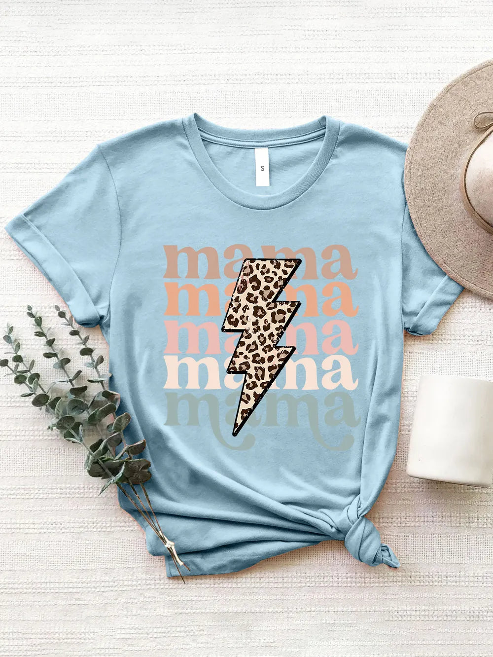 MAMA Round Neck Short Sleeve T-Shirt – Trendsi | ClozArt