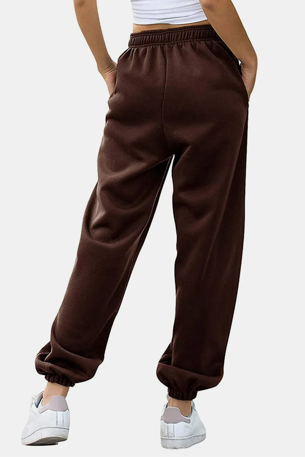 Elastic Waist Joggers with Pockets – Trendsi | ClozArt