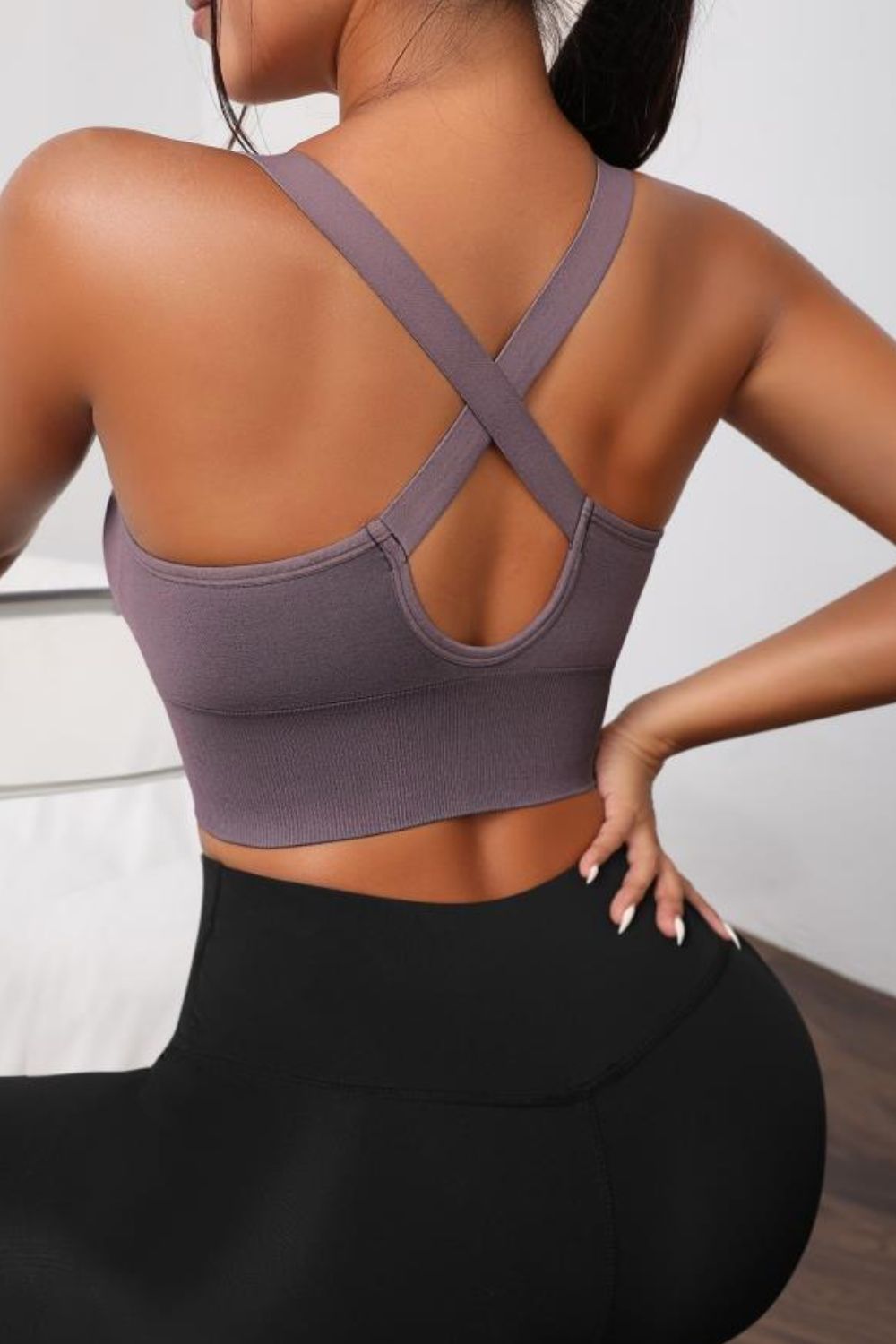 Scoop Neck Long Active Bra – Trendsi | ClozArt
