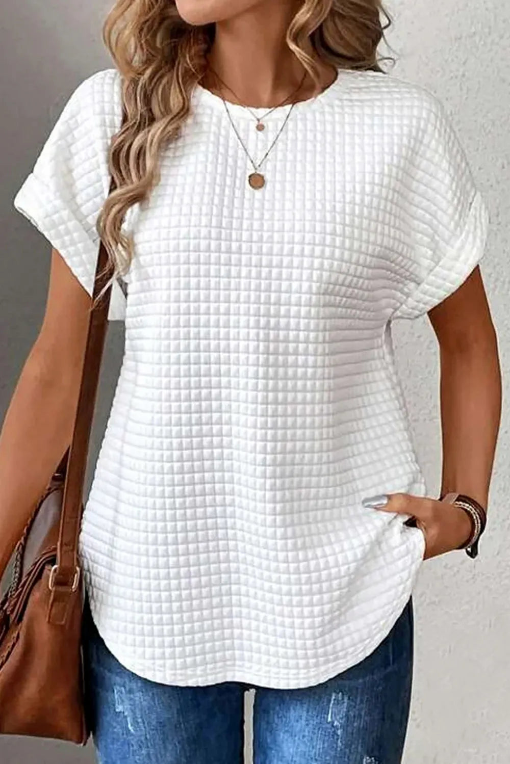 Round Neck Short Sleeve T-Shirt – Trendsi | ClozArt