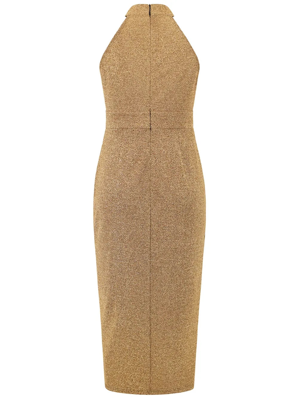 Slit Ruched Mock Neck Sleeveless Dress – Trendsi | ClozArt