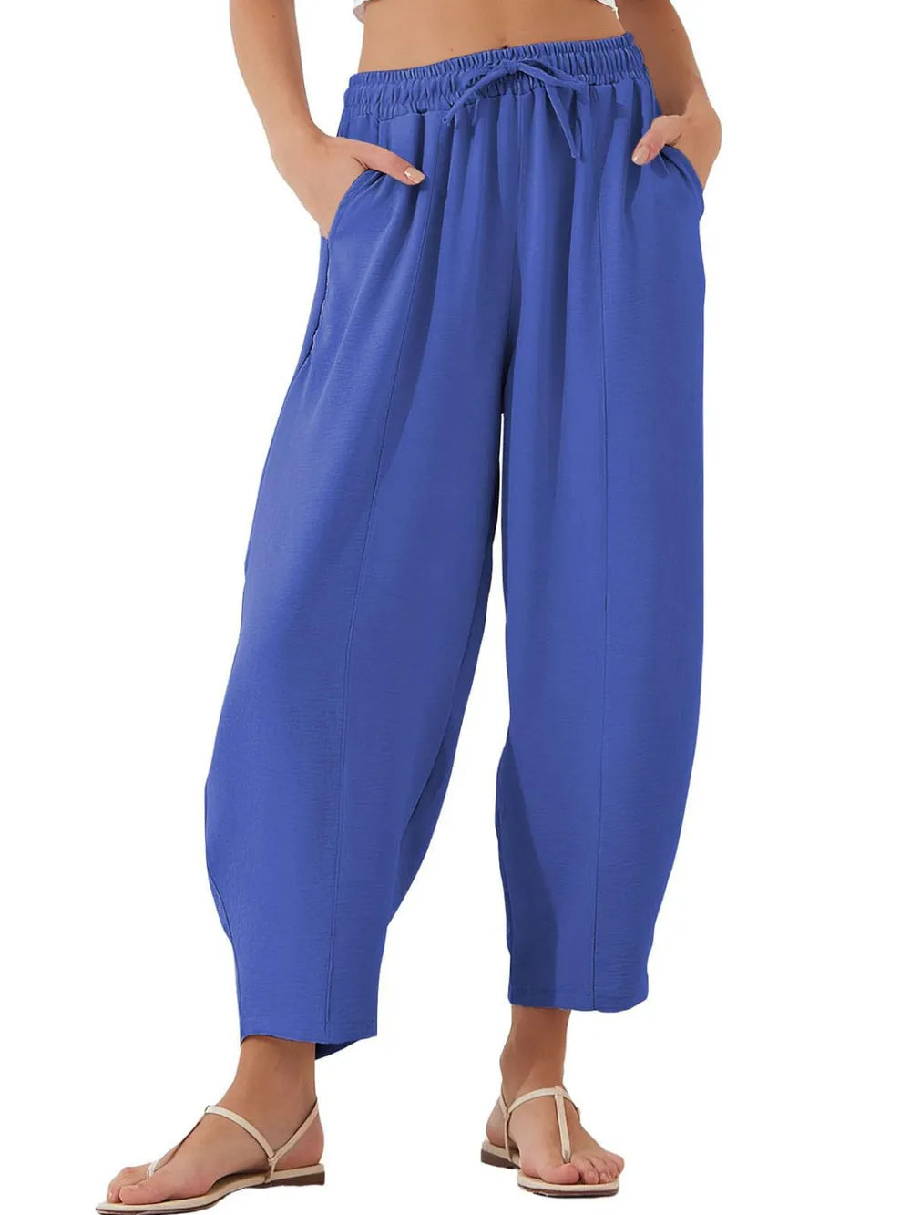 Full Size Drawstring Cropped Jogger Pants Plus Size – Trendsi | ClozArt