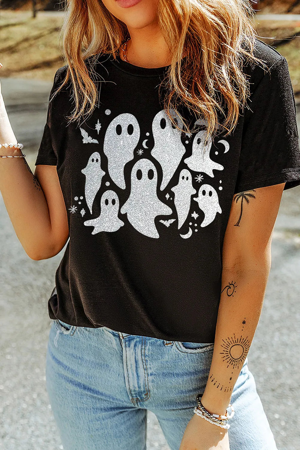 Full Size Ghost Round Neck Short Sleeve T-Shirt – Trendsi | ClozArt