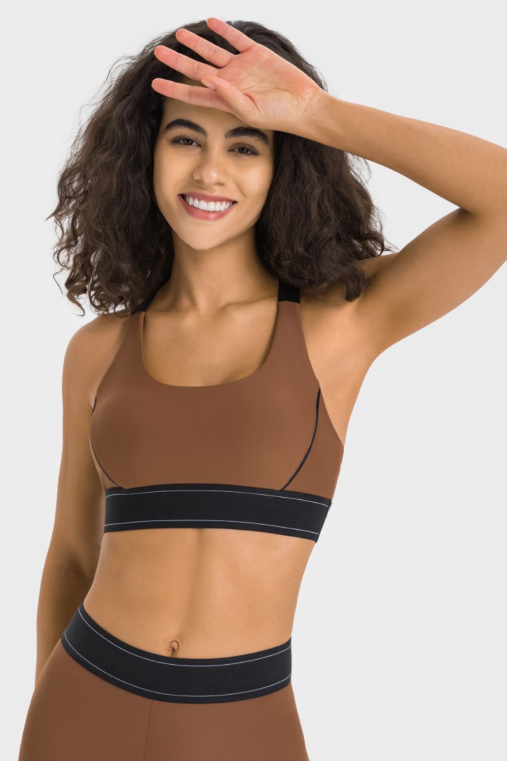 Millennia Contrast Sports Bra – Trendsi | ClozArt