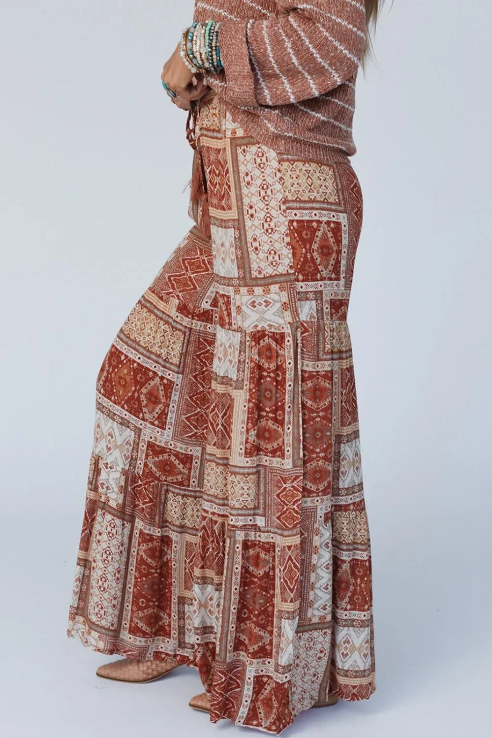 Geometric High Waist Wide Leg Pants – Trendsi | ClozArt