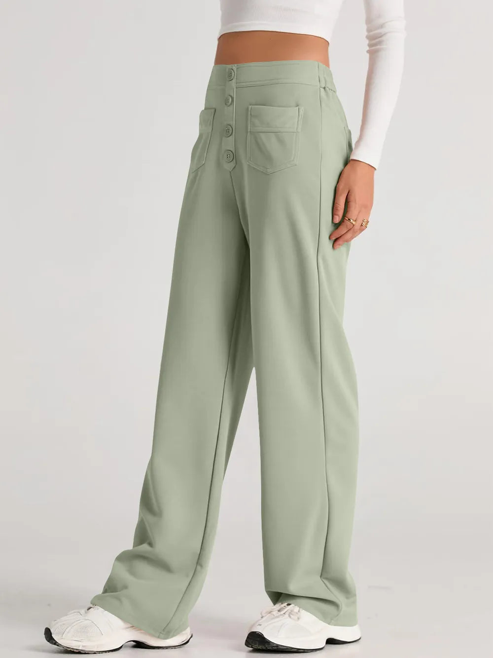 High Waist Wide Leg Pants – Trendsi | ClozArt