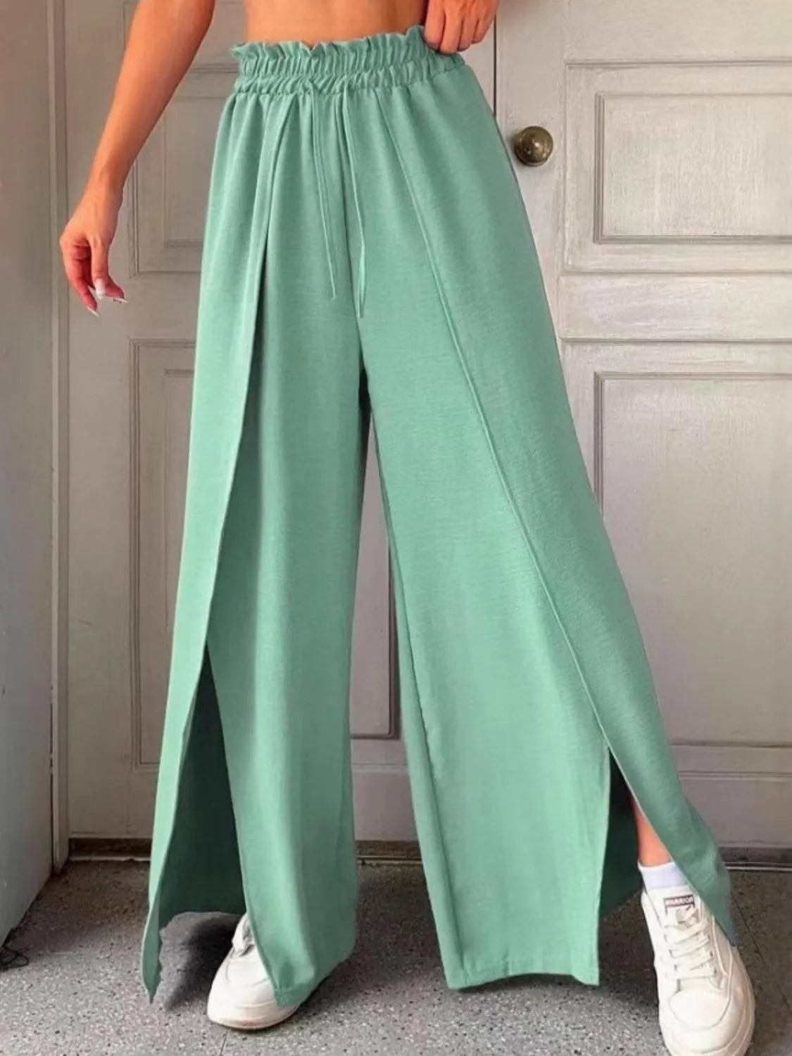 Slit Wide Leg Pants – Trendsi | ClozArt
