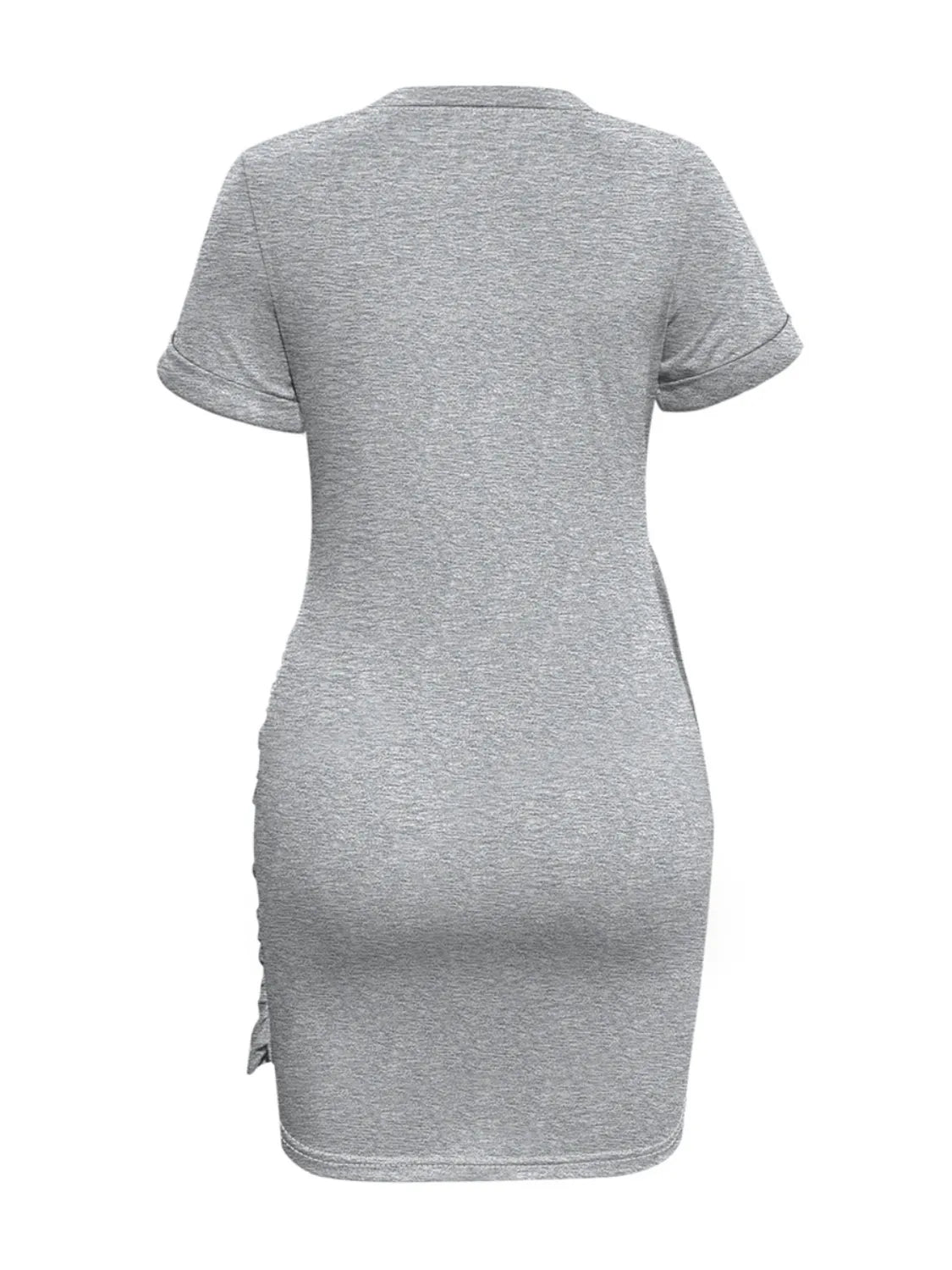 Round Neck Short Sleeve Mini Tee Dress – Trendsi | ClozArt