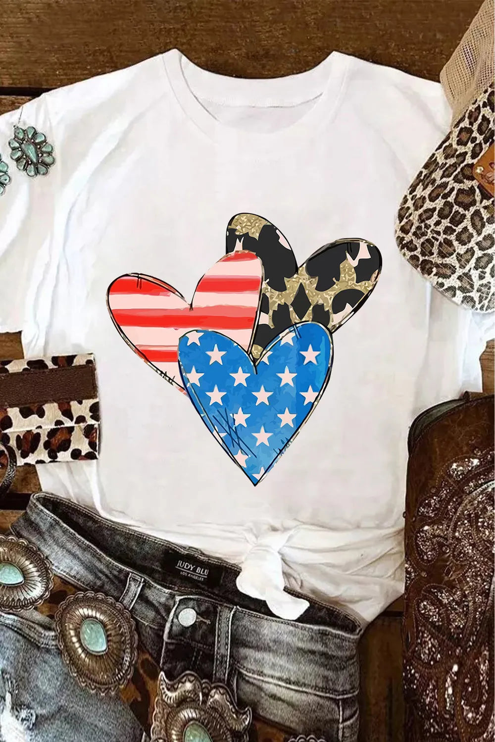 Heart Round Neck Short Sleeve T-Shirt – Trendsi | ClozArt
