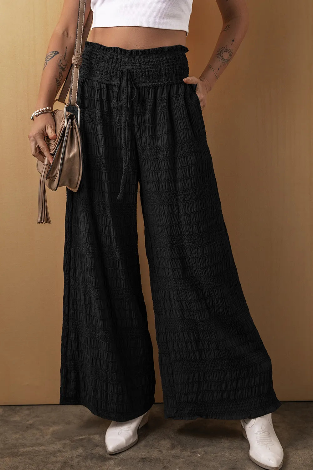 Tied Wide Leg Pants – Trendsi | ClozArt