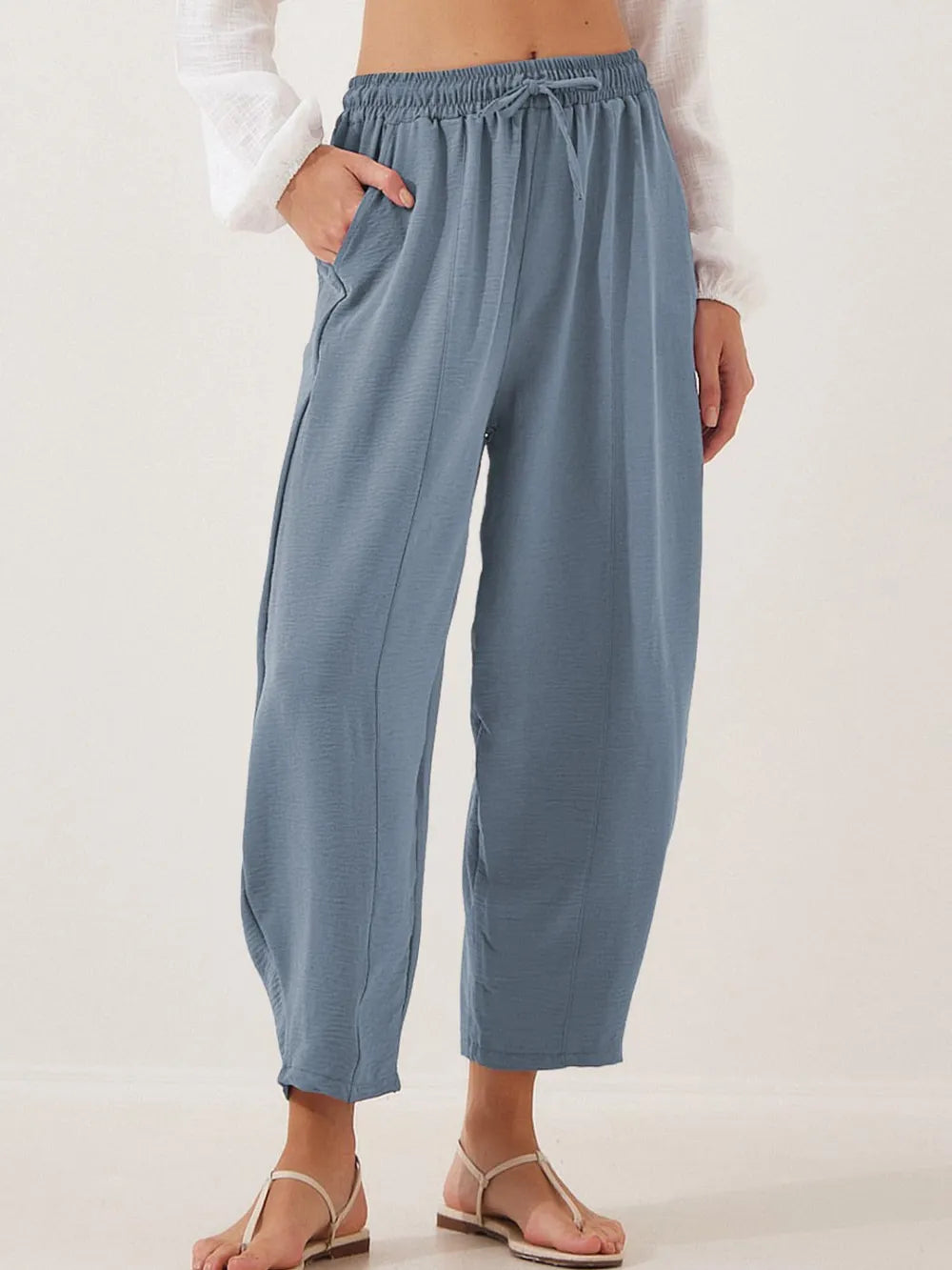 Full Size Drawstring Cropped Jogger Pants Plus Size – Trendsi | ClozArt