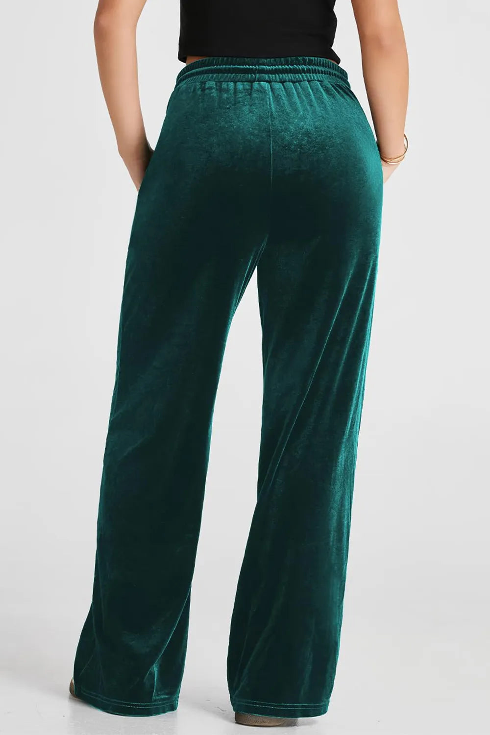 Drawstring Elastic Waist Straight Leg Pants – Trendsi | ClozArt