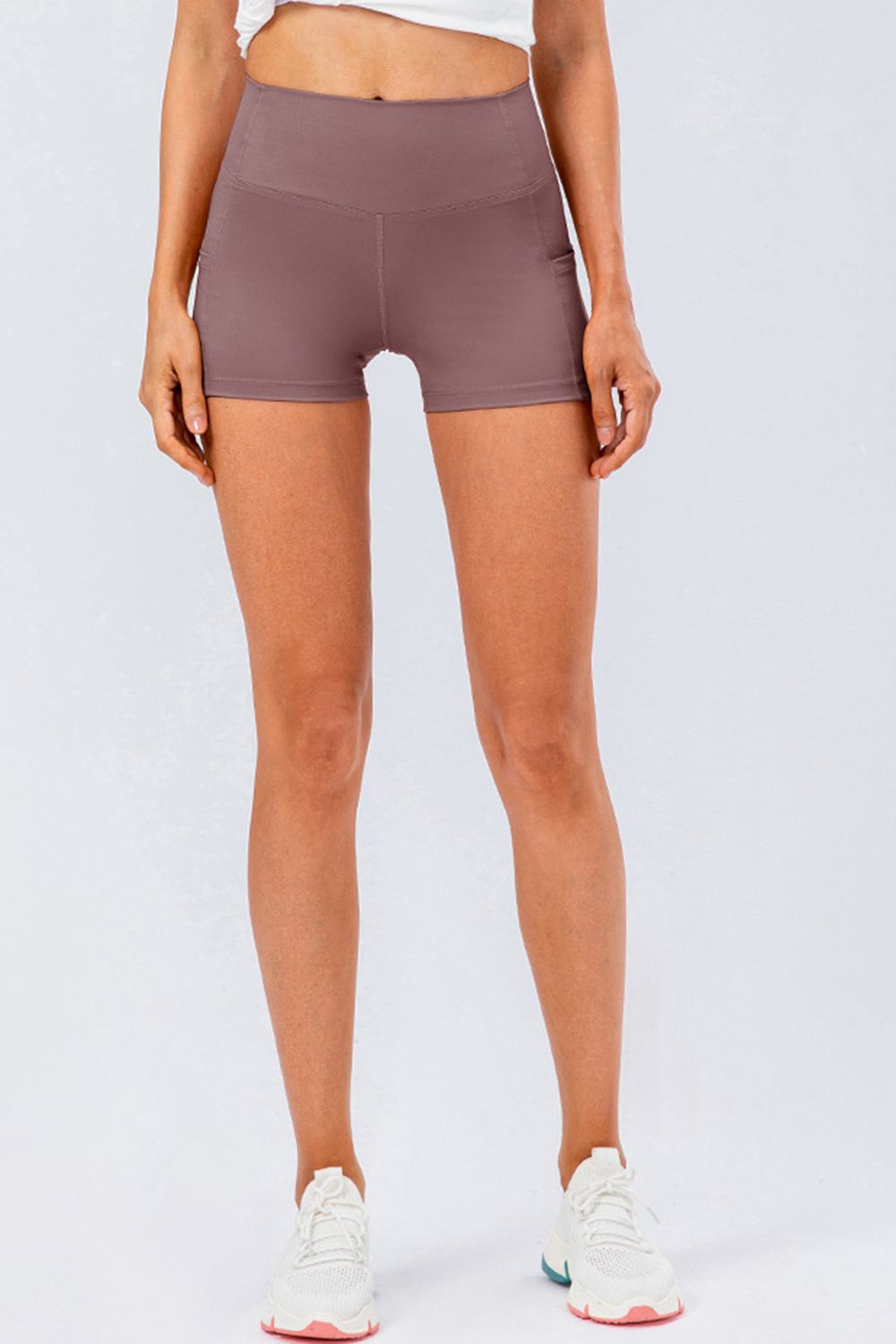 Slim Fit Wide Waistband Sports Shorts – Trendsi | ClozArt