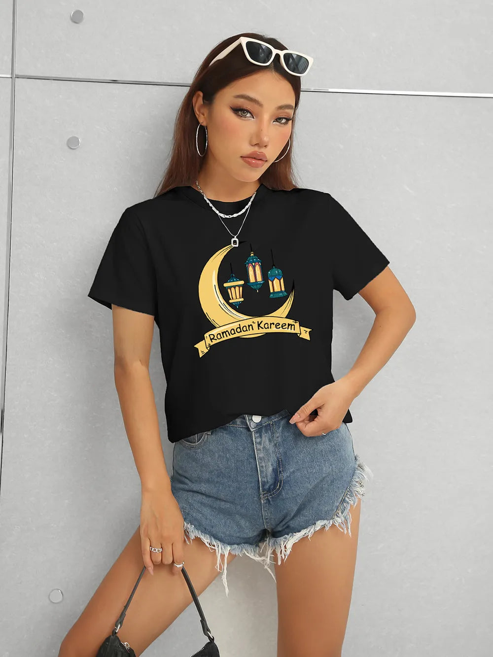 RAMADAN KAREEM Round Neck T-Shirt – Trendsi | ClozArt