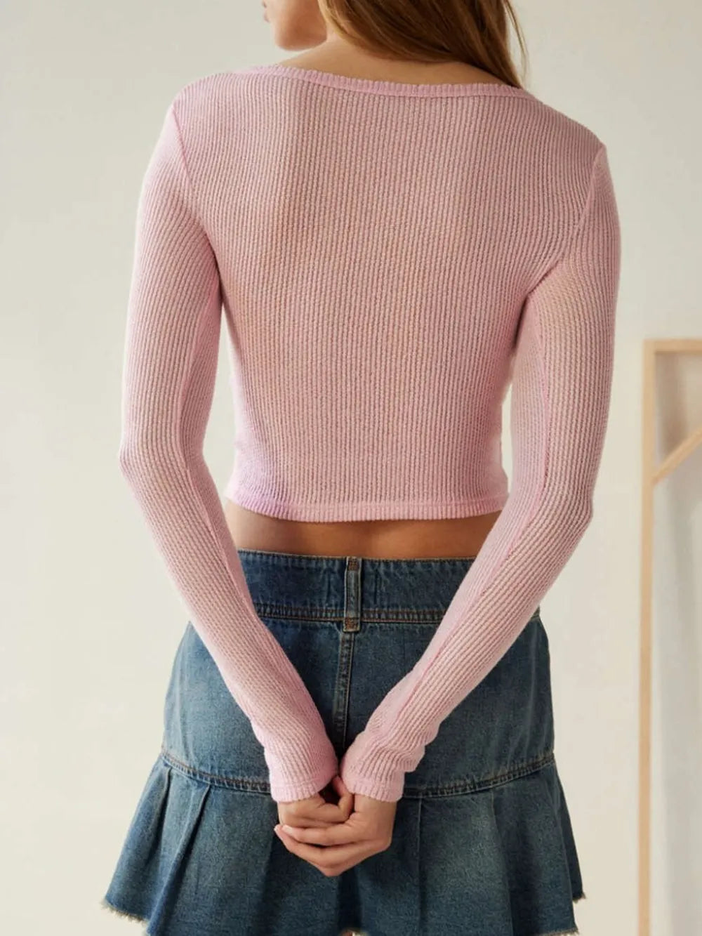 Notched Long Sleeve T-Shirt – Trendsi | ClozArt