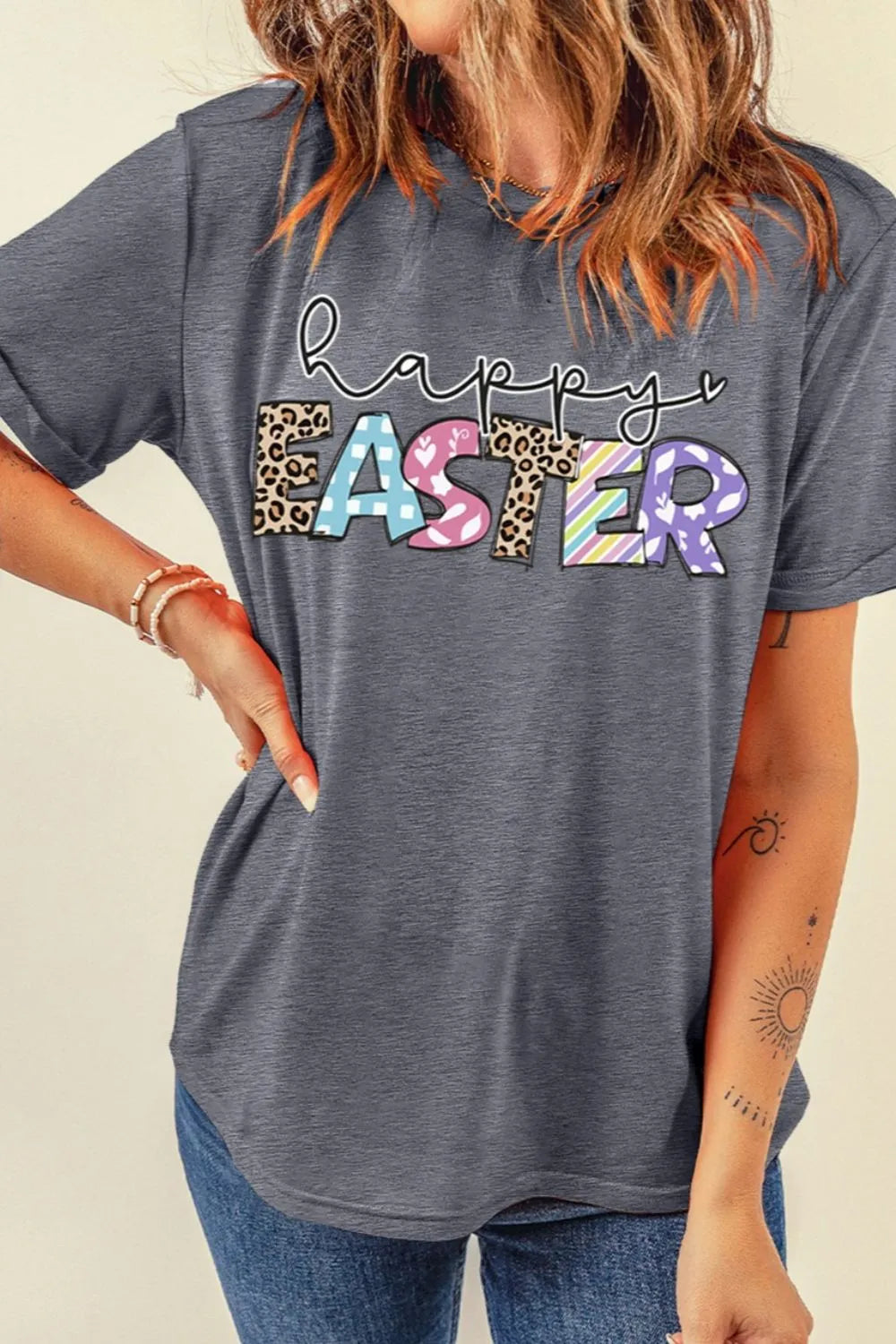 HAPPY EASTER Graphic Short Sleeve T-Shirt – Trendsi | ClozArt