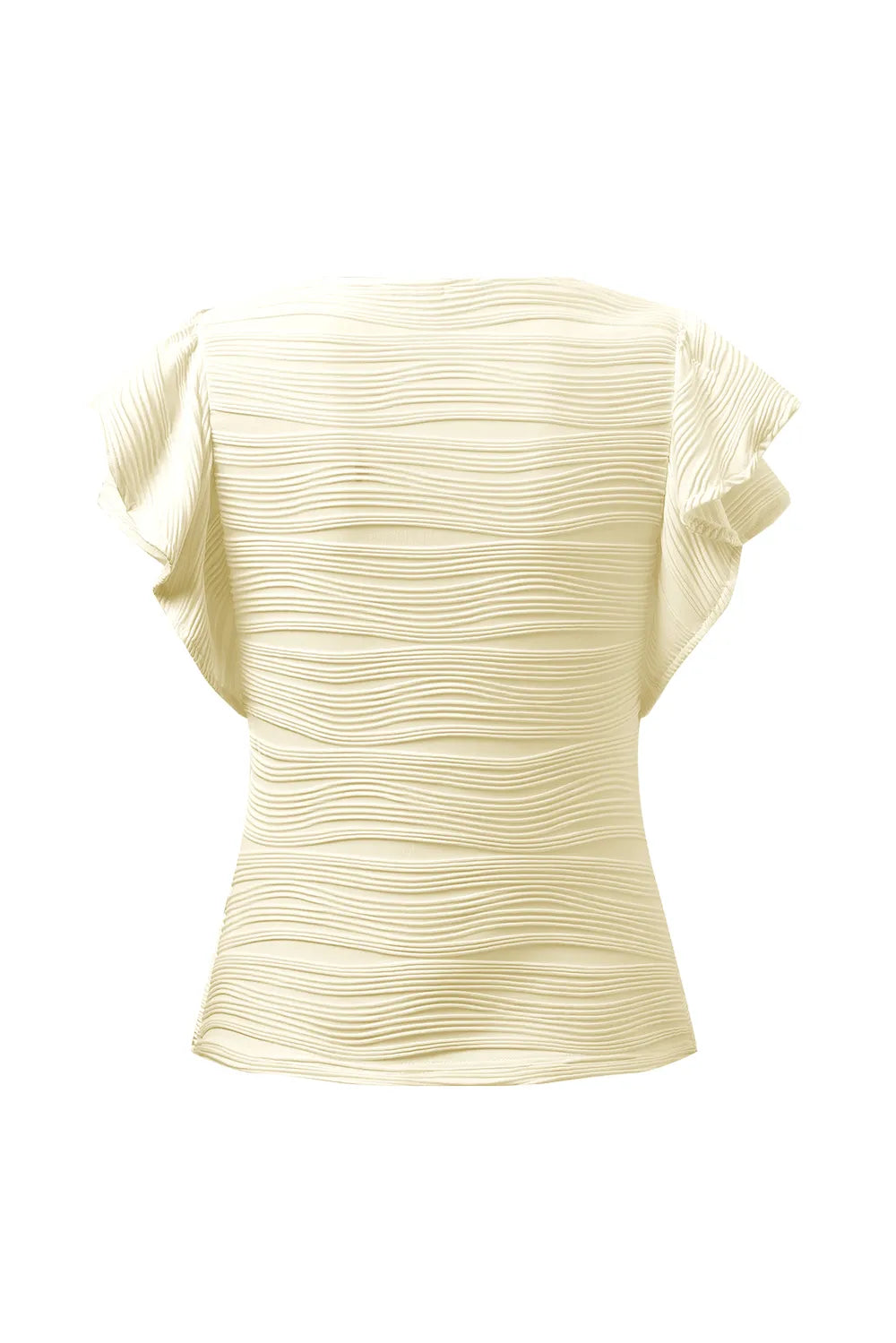 Textured Round Neck Cap Sleeve Top – Trendsi | ClozArt