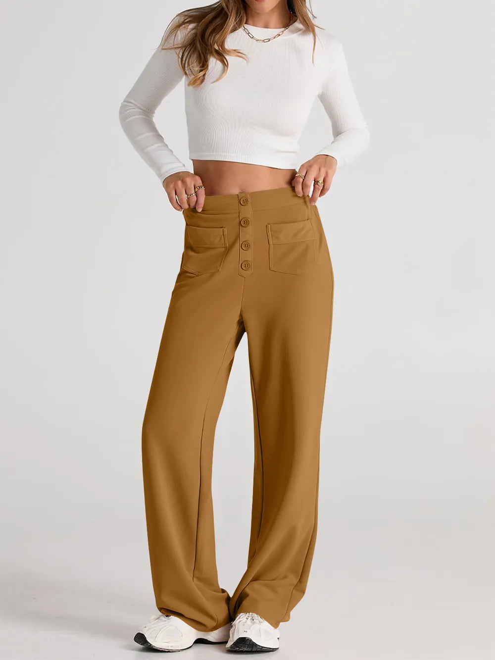 High Waist Wide Leg Pants – Trendsi | ClozArt