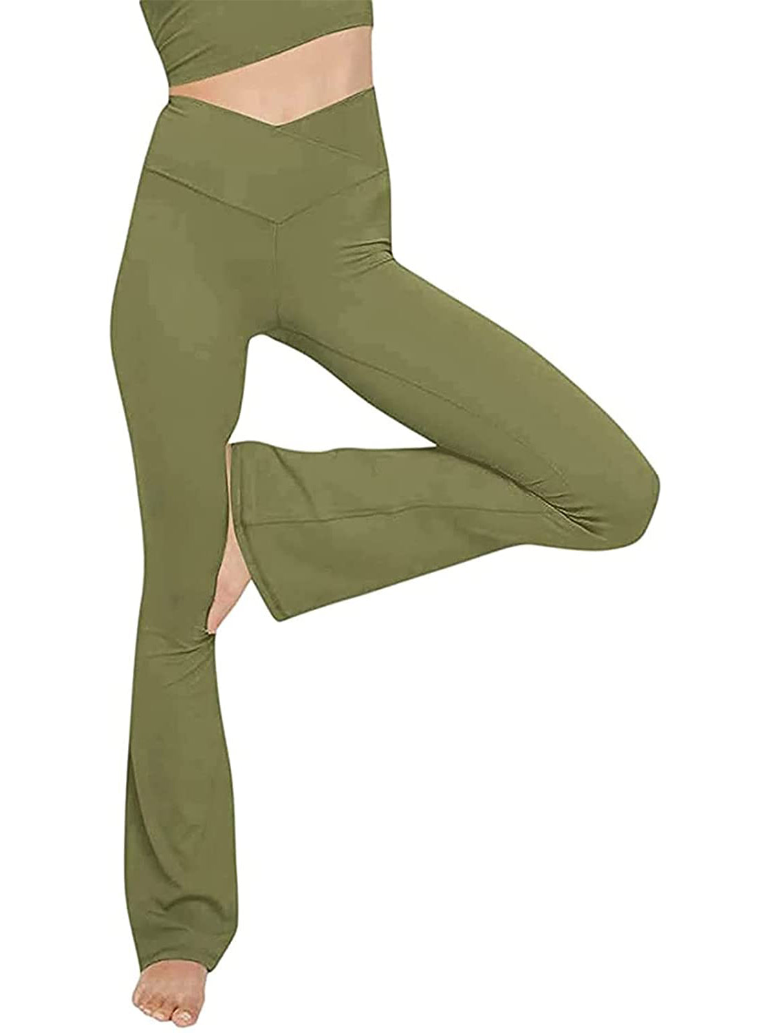 V-Waist Bootcut Long Pants – Trendsi | ClozArt