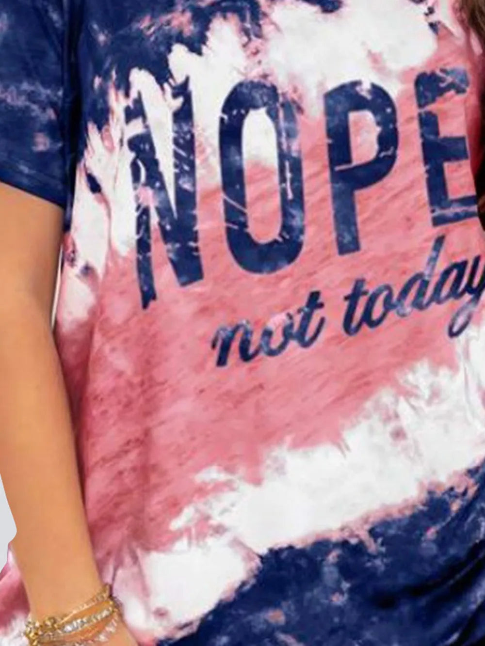 NOPE NOT TODAY Round Neck Short Sleeve T-Shirt – Trendsi | ClozArt