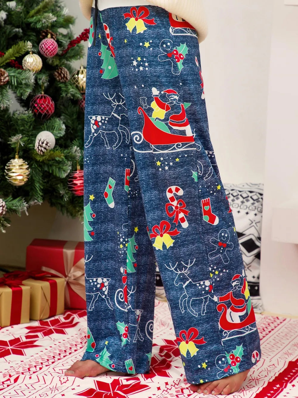 Christmas Straight Leg Pants – Trendsi | ClozArt