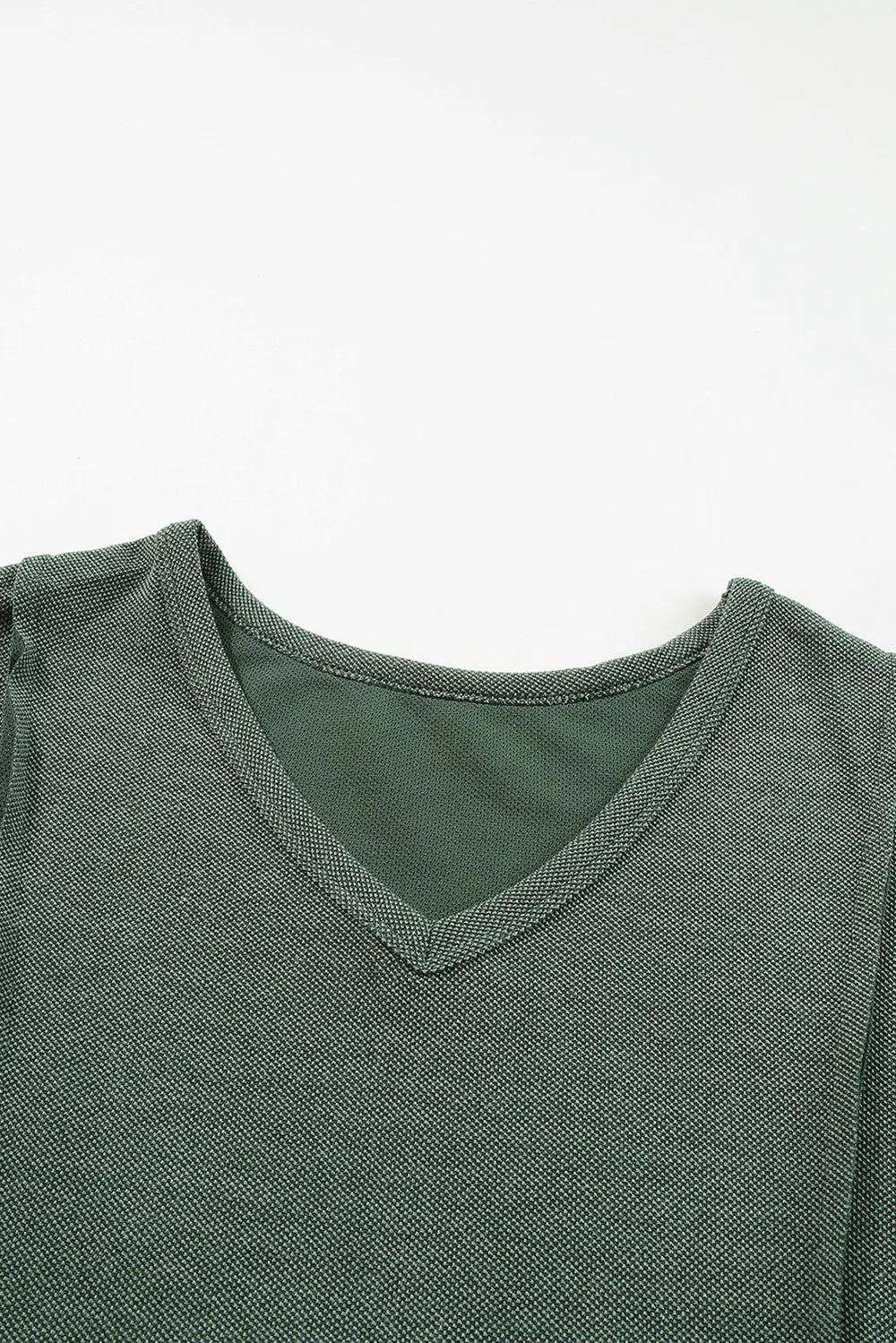 Peplum V-Neck Long Sleeve T-Shirt – Trendsi | ClozArt