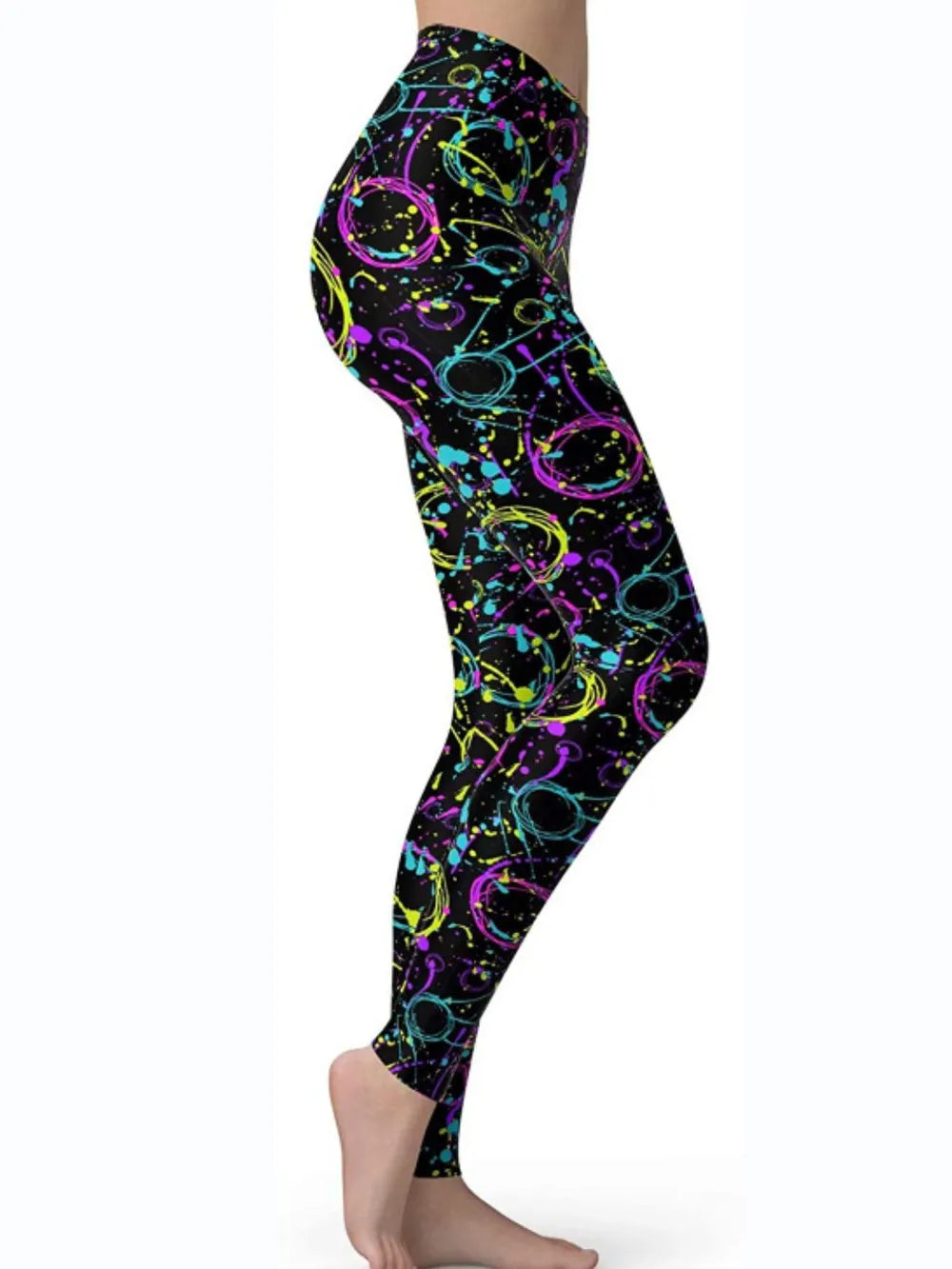 Abstract Print High Waist Active Leggings – Trendsi | ClozArt