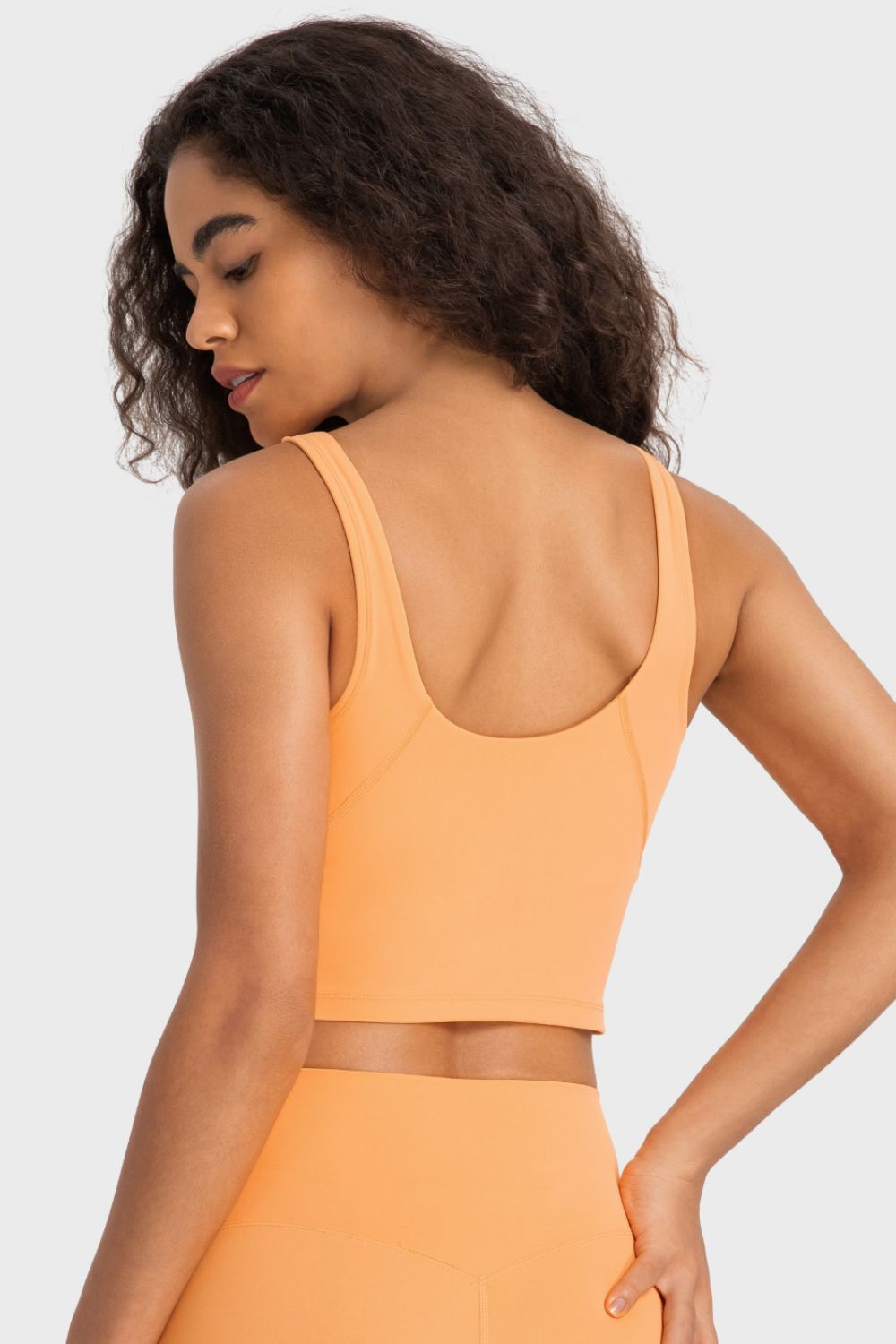 Millennia Deep V-Neck Crop Sports Bra – Trendsi | ClozArt