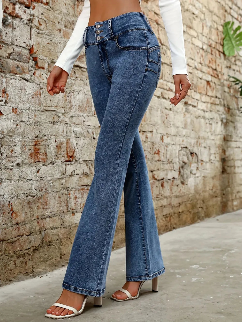 Bootcut Jeans with Pockets – Trendsi | ClozArt