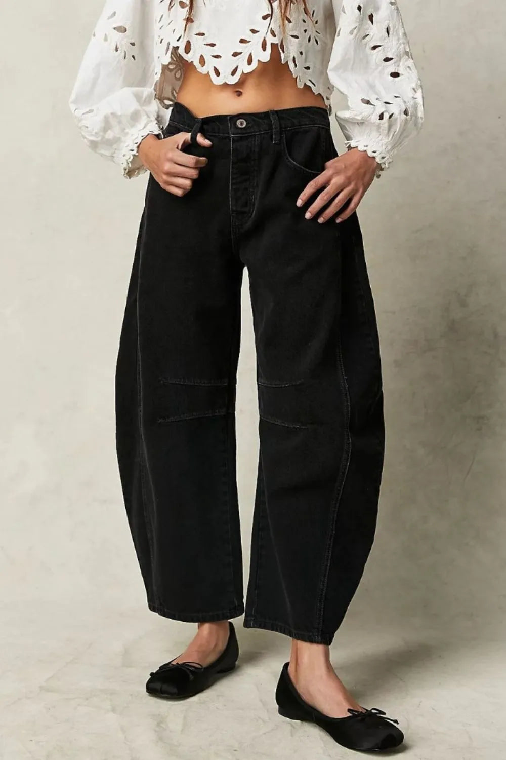 Wide Leg Jeans with Pockets – Trendsi | ClozArt