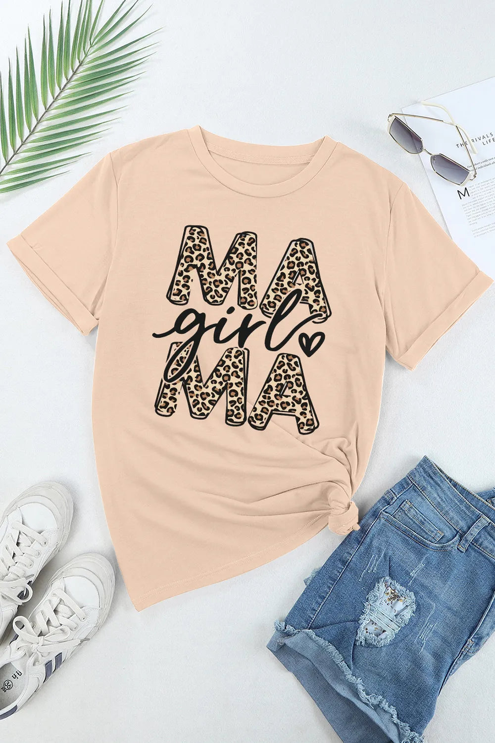 MAMA GIRL Round Neck Short Sleeve T-Shirt – Trendsi | ClozArt