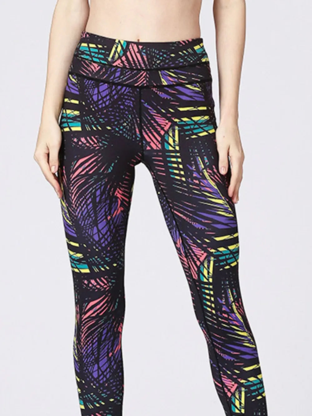 Printed Wide Waistband Active Leggings with Stirrups – Trendsi | ClozArt