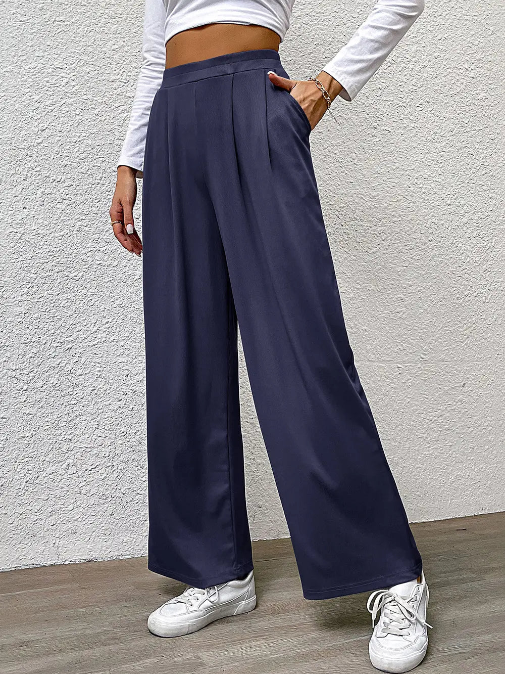 Perfee High Waist Straight Pants – Trendsi | ClozArt