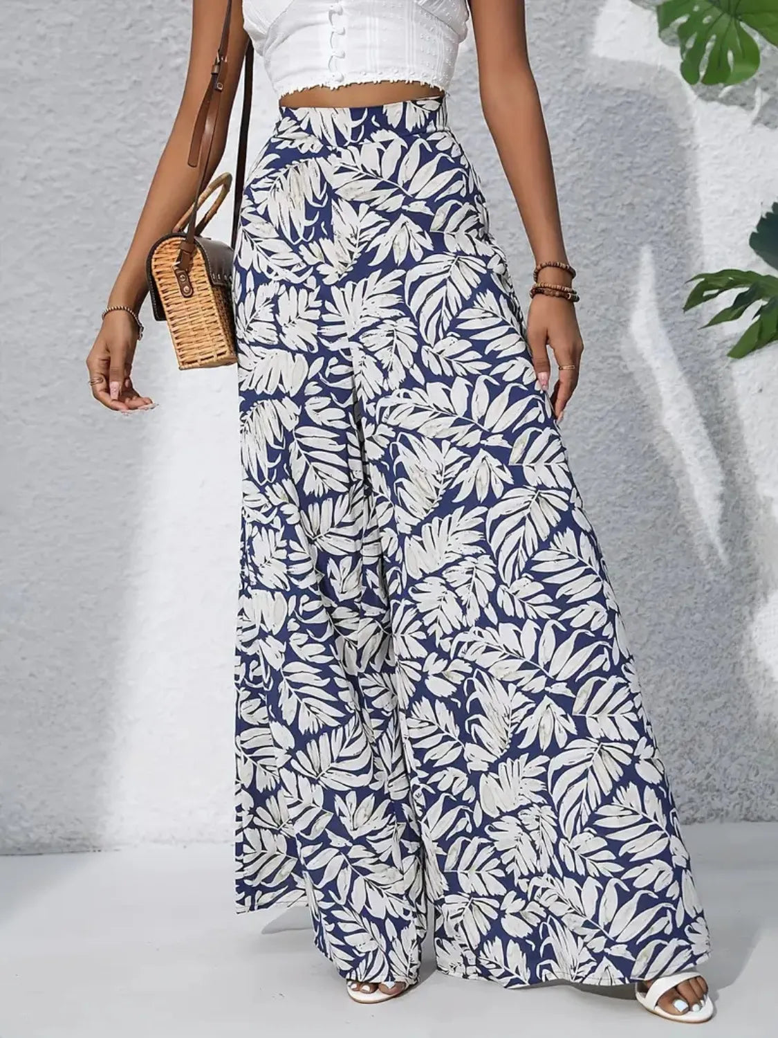 Printed High Waist Wide Leg Pants – Trendsi | ClozArt