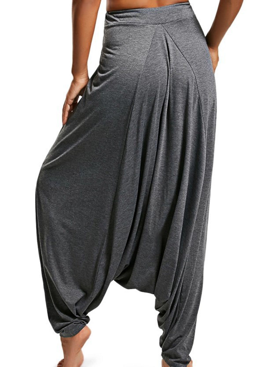 Tied Mid Waist Long Harem Pants – Trendsi | ClozArt