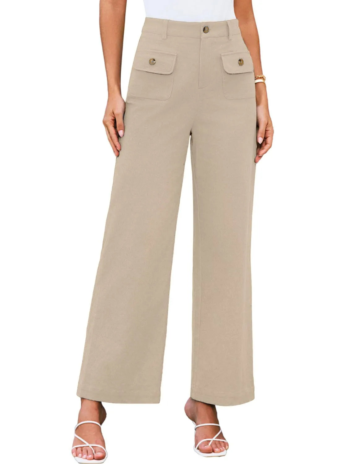 High Waist Wide Leg Pants – Trendsi | ClozArt