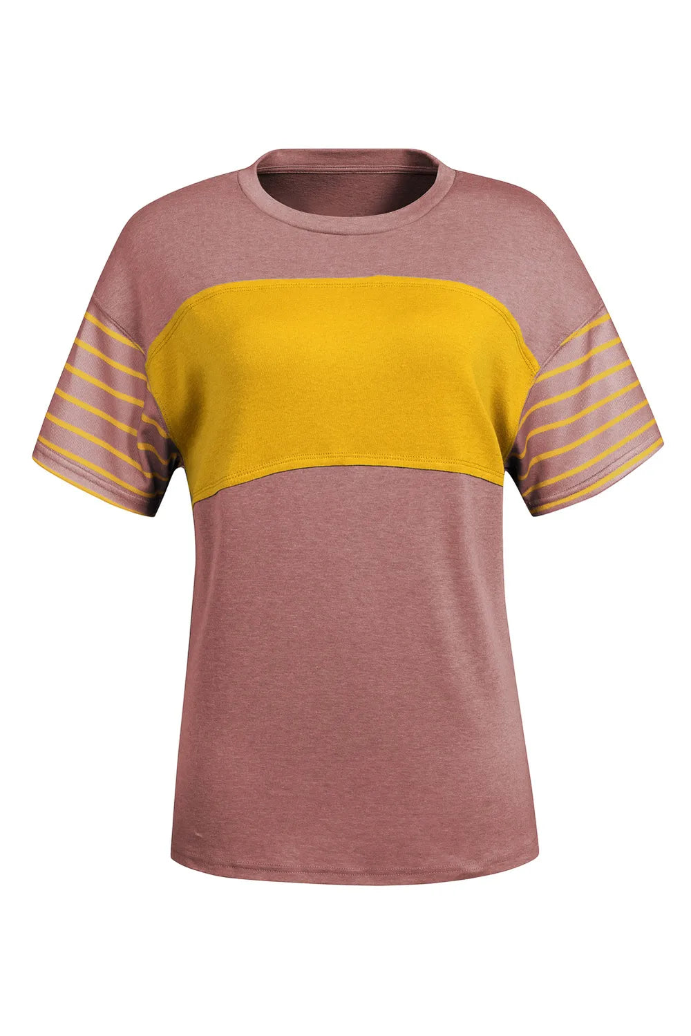 Striped Round Neck Short Sleeve T-Shirt – Trendsi | ClozArt