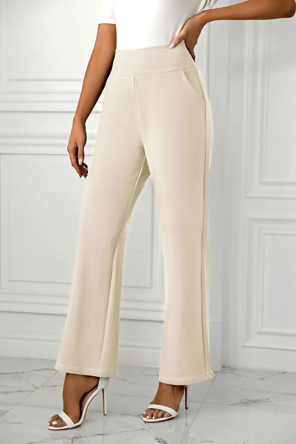 High Waist Straight Leg Pants – Trendsi | ClozArt