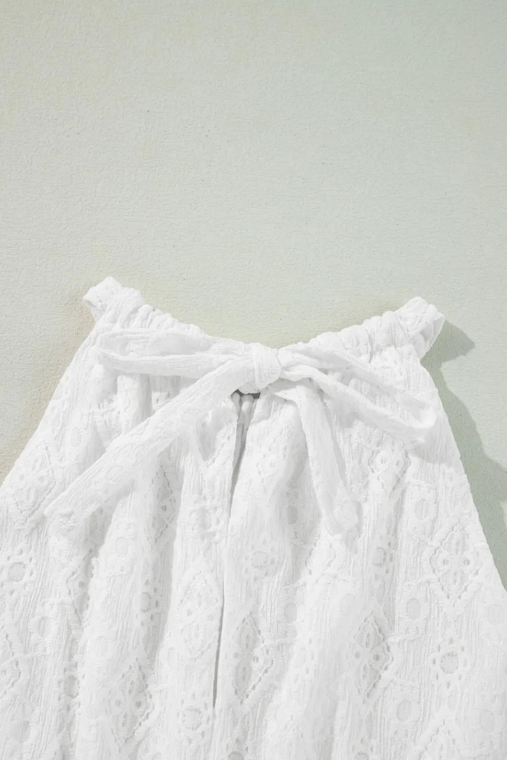 Lace Sleeveless Tied Waist Mini Dress – Trendsi | ClozArt