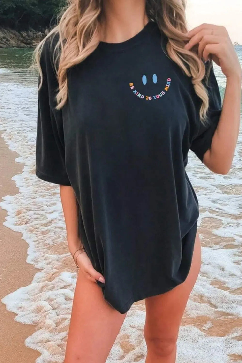 Letter Graphic Round Neck Short Sleeve T-Shirt – Trendsi | ClozArt