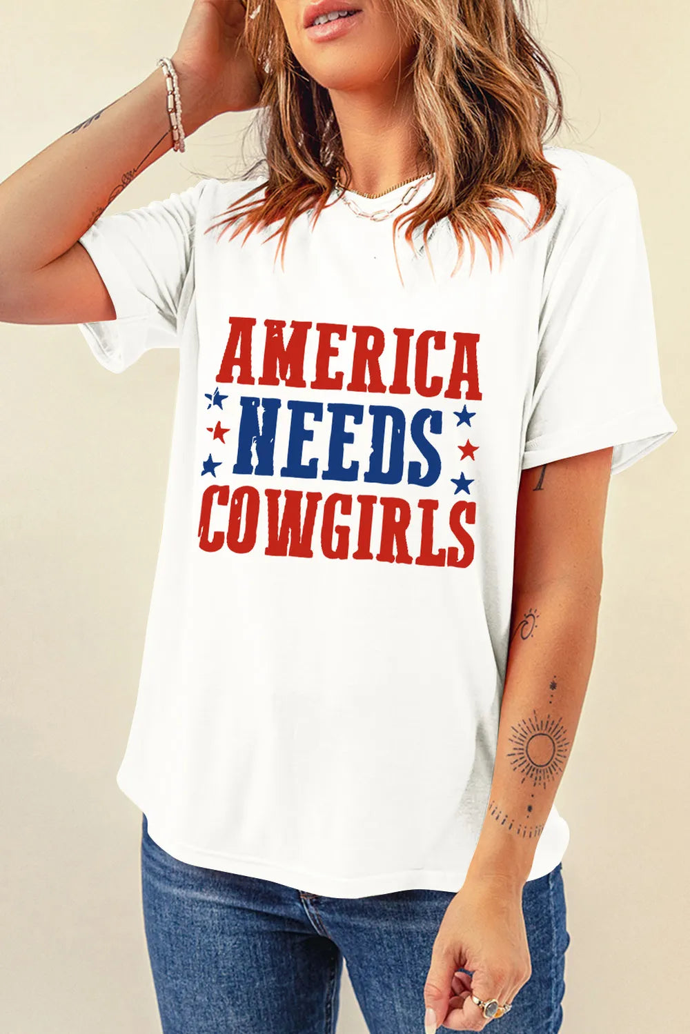 Letter Graphic Round Neck Short Sleeve T-Shirt – Trendsi | ClozArt