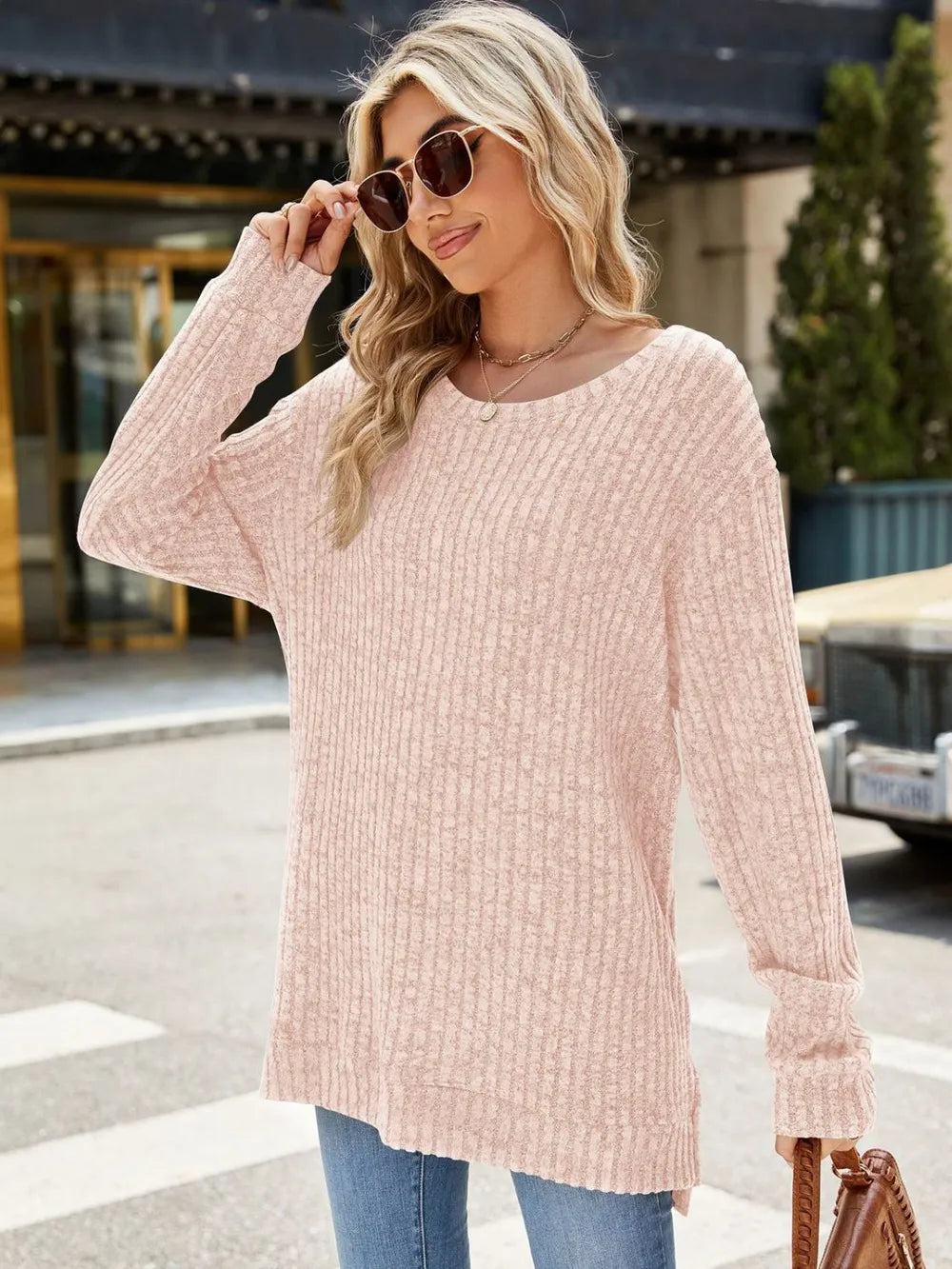 Round Neck Long Sleeve T-Shirt – Trendsi | ClozArt