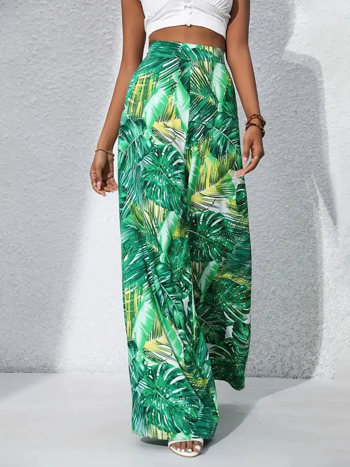 Printed High Waist Wide Leg Pants – Trendsi | ClozArt
