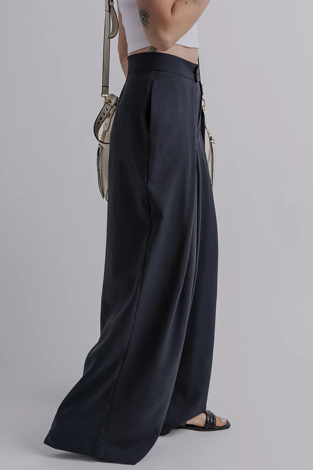 Wide Leg Pants with Pockets – Trendsi | ClozArt