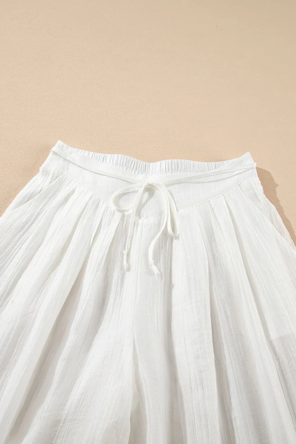 Tie Waist Pleated Wide Leg Pants – Trendsi | ClozArt