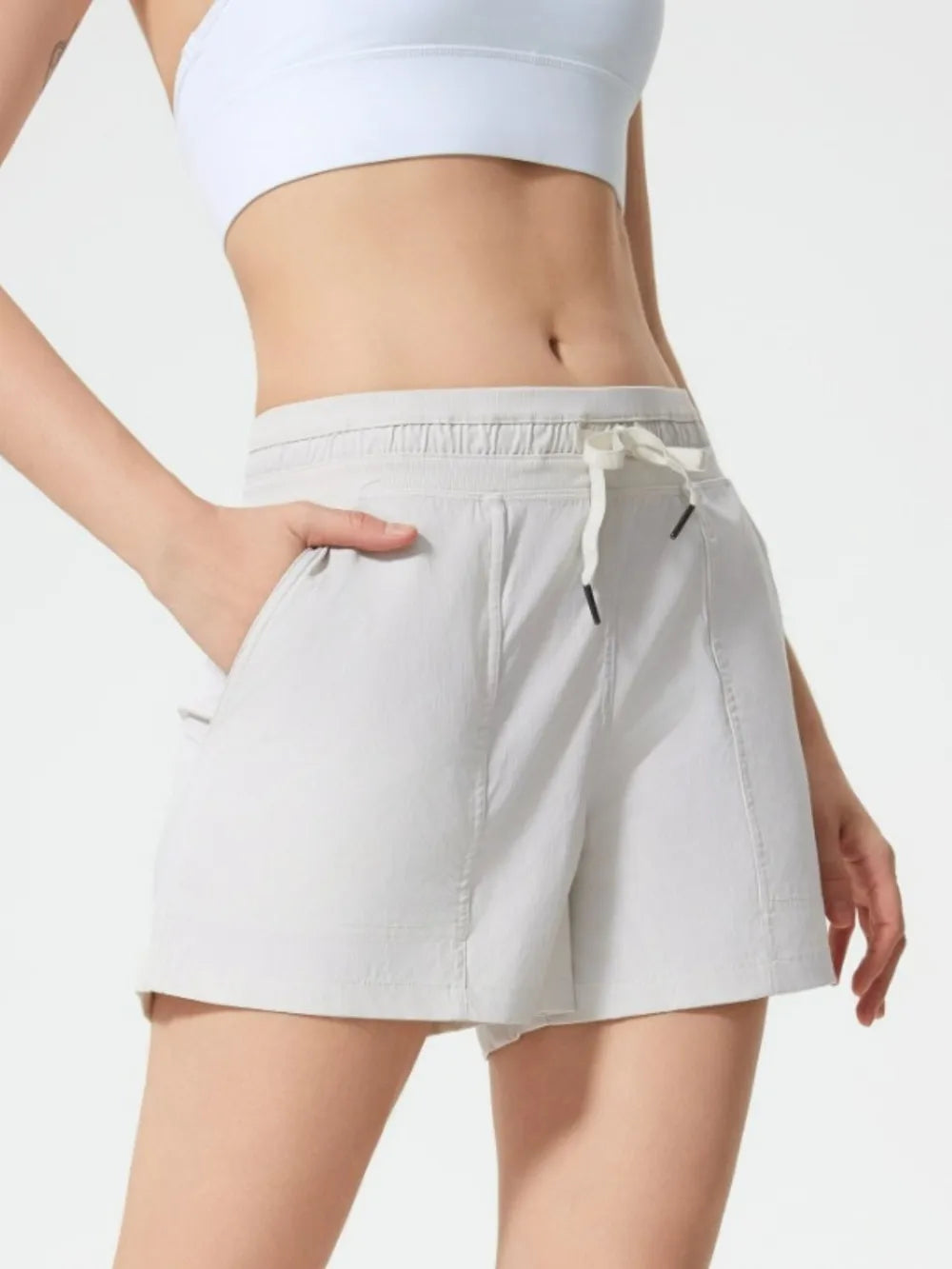 Millennia Drawstring Active Shorts with Pockets – Trendsi | ClozArt