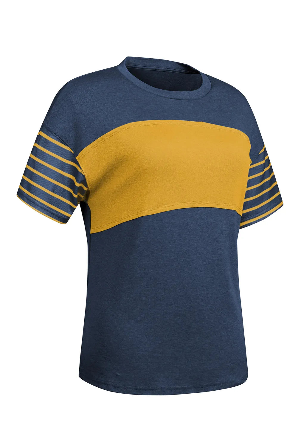 Striped Round Neck Short Sleeve T-Shirt – Trendsi | ClozArt